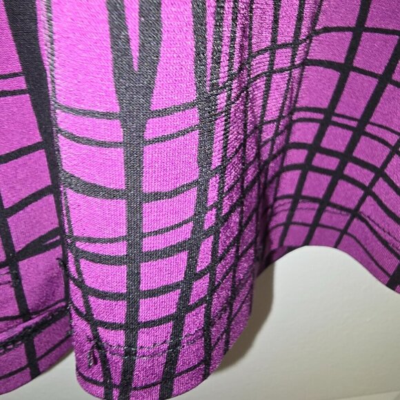 Worthington Fun Black Purple Blouse Large - Picture 4 of 7